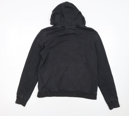 Puma Womens Black Hoodie UK 12 Pullover Logo Sweatshirt