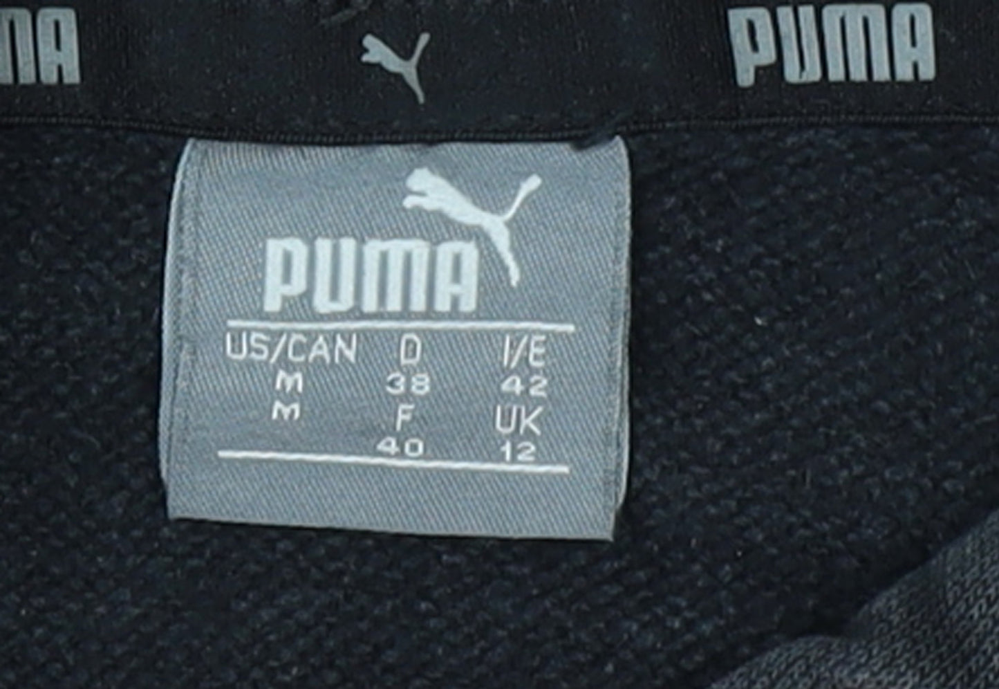Puma Womens Black Hoodie UK 12 Pullover Logo Sweatshirt