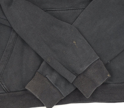 Puma Womens Black Hoodie UK 12 Pullover Logo Sweatshirt