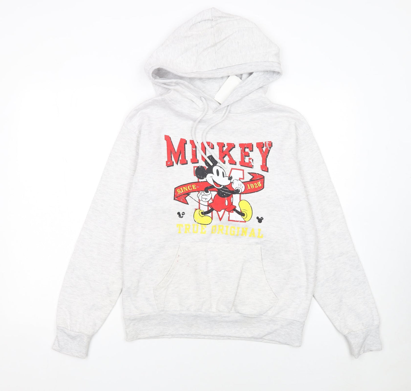 Disney Women’s Grey Mickey Mouse Pullover Hoodie 2XS