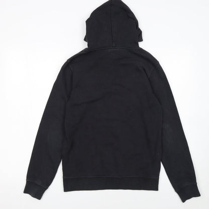 Champion Boys Black Pullover Fleece Hoodie 13-14 Years Logo Embroidered