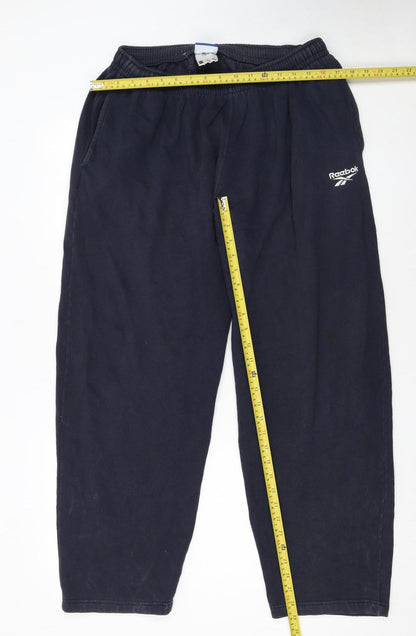 Reebok Men’s Black L Sweatpants Fleece Jogger Trousers