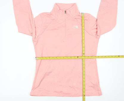 The North Face Women's Pink 1/4 Zip Pullover Sweatshirt Size M