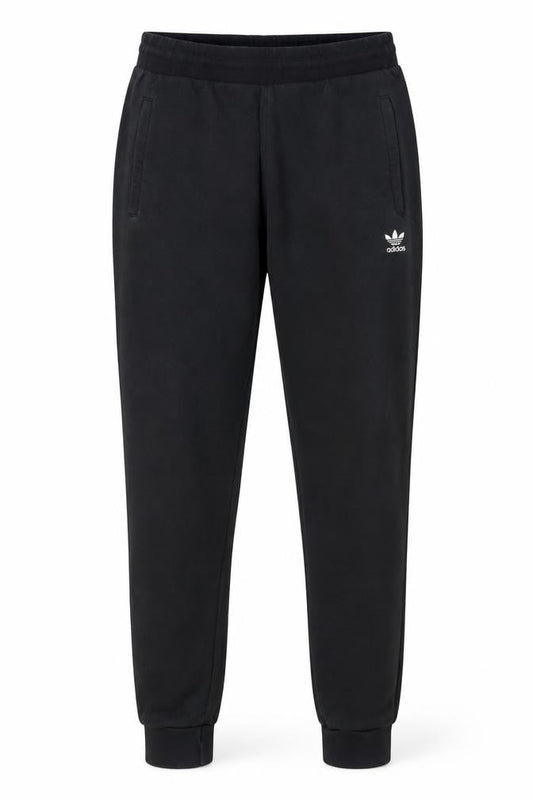 Front view of Adidas Men Black Jogger Sweatpants M Fleece Casual Tapered