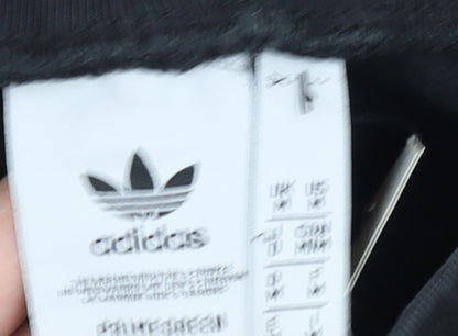 Adidas Men Black Jogger Sweatpants M Fleece Casual Tapered