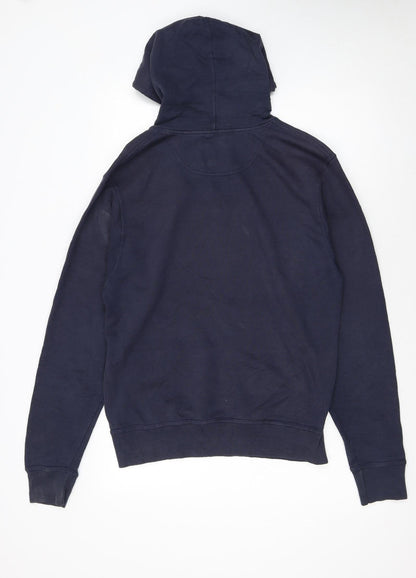 Champion Women's Navy Pullover Hoodie Size S Cotton Blend Logo