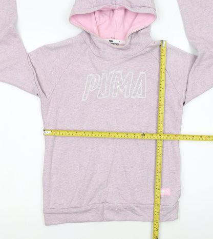 Puma Women's Pink Pullover Hoodie Small Cotton Blend
