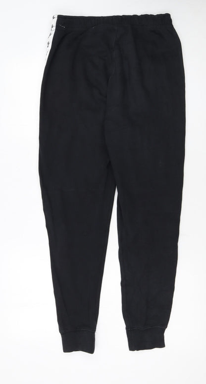 Nike Men's Black Jogger Sweatpants S Tapered Fit Logo Trim
