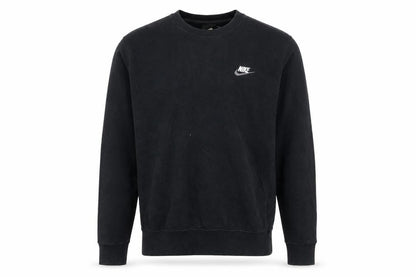 Nike Men Black Small Pullover Crew Neck Fleece Sweatshirt