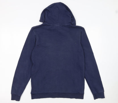 Puma Boys Blue Pullover Hoodie 13-14 Years Regular Fit Logo Cotton Blend