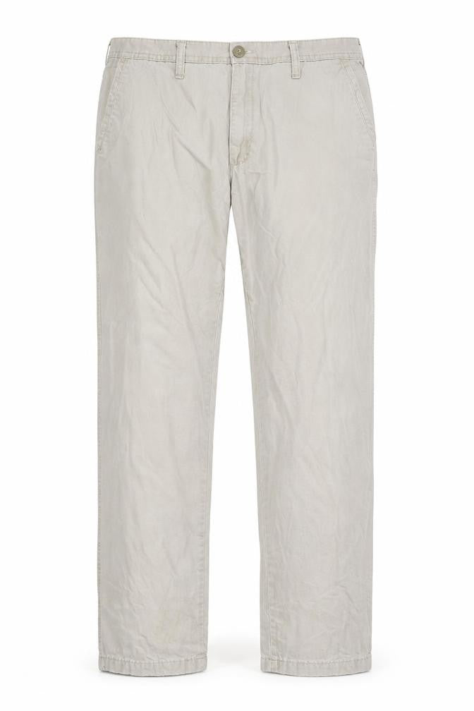 Lee Men's Beige Chino Straight Fit Cotton Trousers 36W 34L