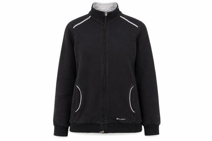 Champion Women's Black Small Track Jacket Full Zip Fleece Sports Top