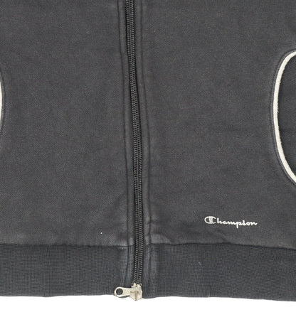 Champion Women's Black Small Track Jacket Full Zip Fleece Sports Top