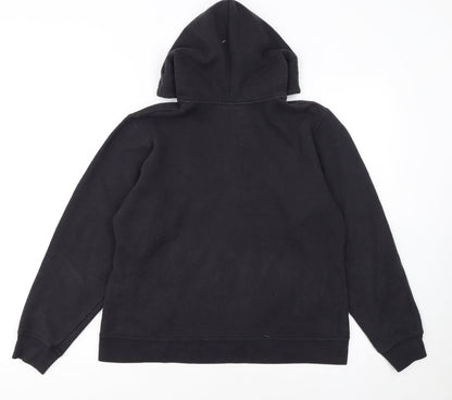 NFL For Her Panthers Black Full Zip Hoodie Women M Cotton Blend