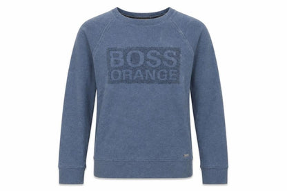 Hugo Boss Men's Blue Logo Pullover Sweatshirt Size M Crew Neck Cotton