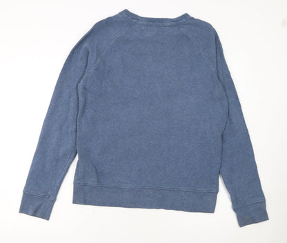 Hugo Boss Men's Blue Logo Pullover Sweatshirt Size M Crew Neck Cotton