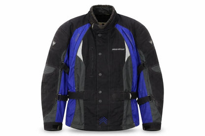 Cycle Spirit Men's Black Blue Motorcycle Jacket Size M Windproof