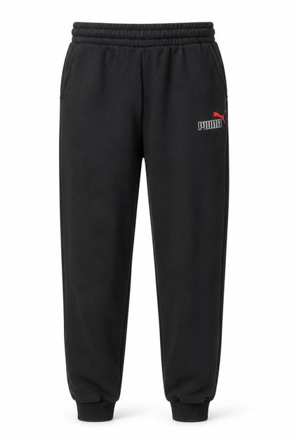 Puma Boys Black Jogger Sweatpants XL 15-16 Years Elastic Waist Logo