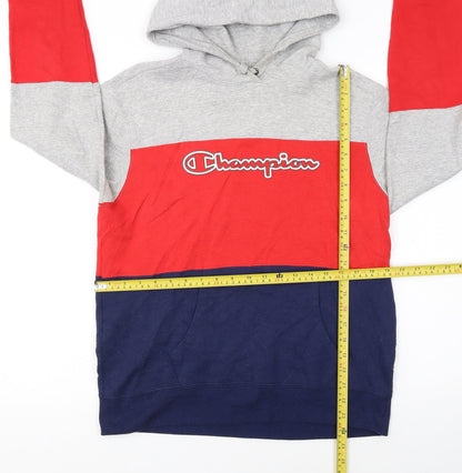 Champion Men's Multicoloured Pullover Hoodie Small Sports Style