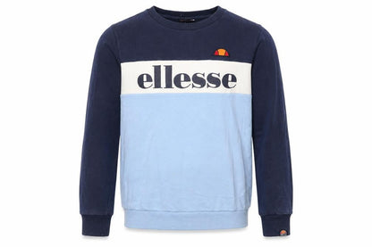 Ellesse Boys Blue Colourblock Logo Sweatshirt 13-14 Years Pullover Crew Neck