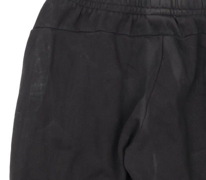 Puma Womens Black Cotton Blend Jogger Sweatpants L