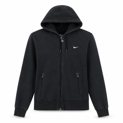 Nike Women’s Black Full Zip Hoodie Size M 10/12 Hooded Sweatshirt