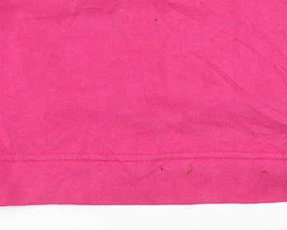FILA Women's Pink Cotton V-Neck Button Cardigan Size L