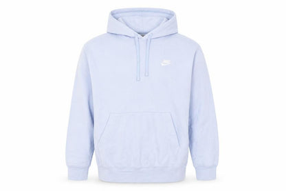 Nike Men's Blue Pullover Hoodie Small Fleece Cotton Logo Sweatshirt