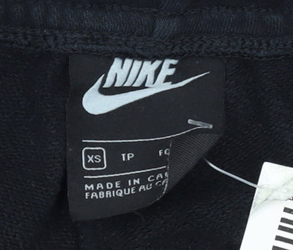 Nike Womens Black XS Fleece Jogger Sweatpants with Logo