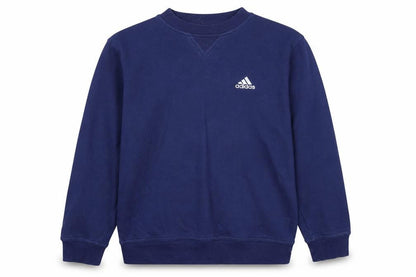 Adidas Boys Blue Crew Neck Pullover Fleece Sweatshirt 14 Years
