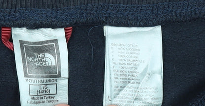 The North Face Boys Black Cotton Jogger Trousers 14 Years