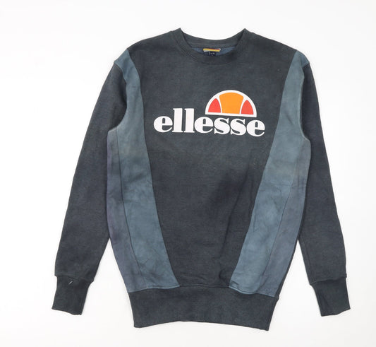 Ellesse Girls Black Logo Pullover Sweatshirt UK 6 Regular Fit