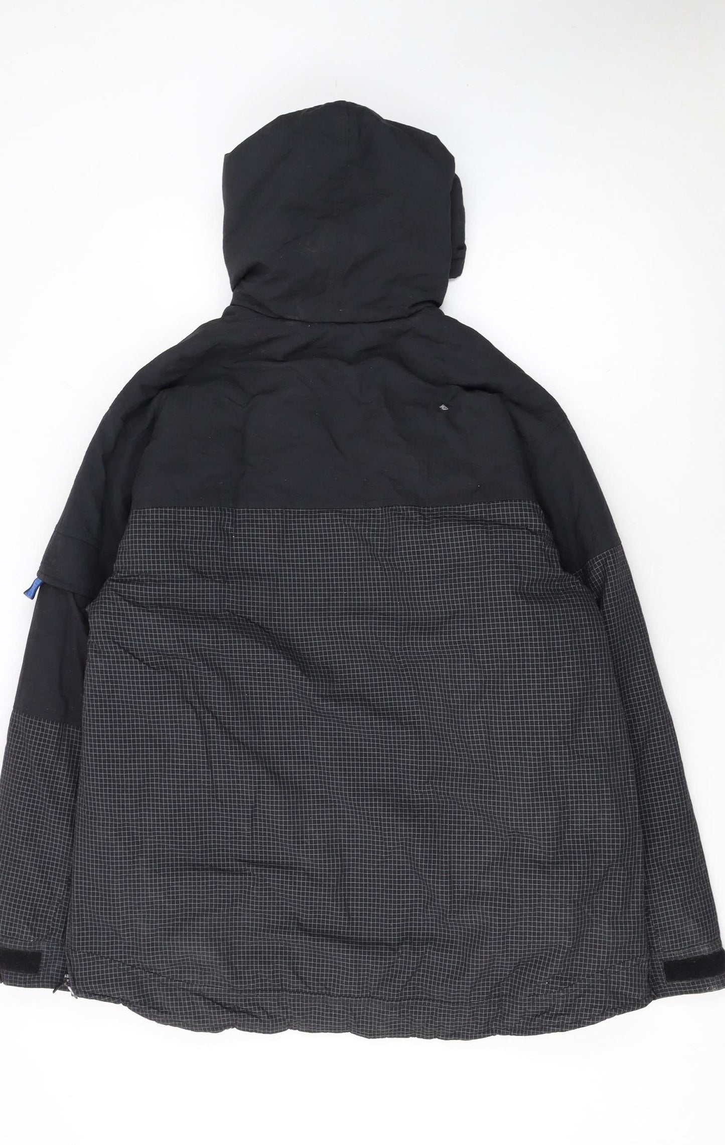 Nike Boys Black Check Hooded Puffer Jacket Size 16 Winter Coat