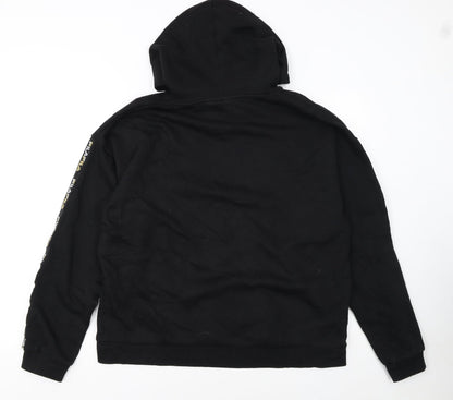 FILA Womens Black XL Pullover Hoodie with Logo Detail