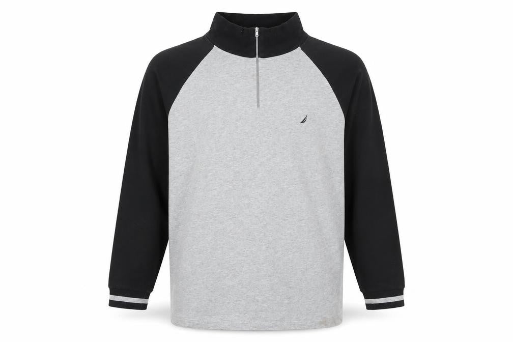 Nautica Men's Grey 1/4 Zip Pullover Sweatshirt XL