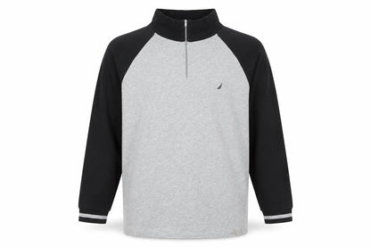 Nautica Men's Grey 1/4 Zip Pullover Sweatshirt XL