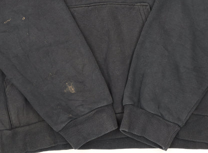 Puma Boys Black Hoodie 15-16 Years Pullover Fleece Logo Sweatshirt