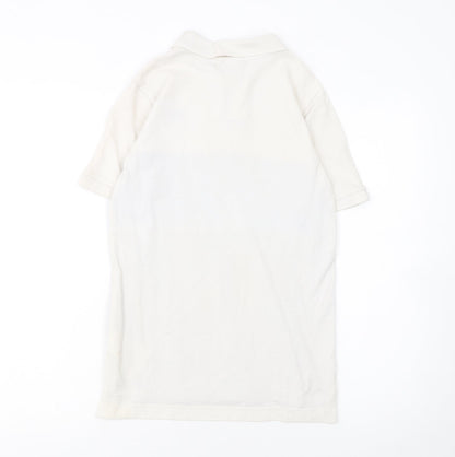 Nike Boys Beige Blue Colourblock Polo Shirt 12-13 Years Sports Casual