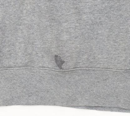 Jordan Women’s Grey Pullover Hoodie L Standard Fit Logo Detail