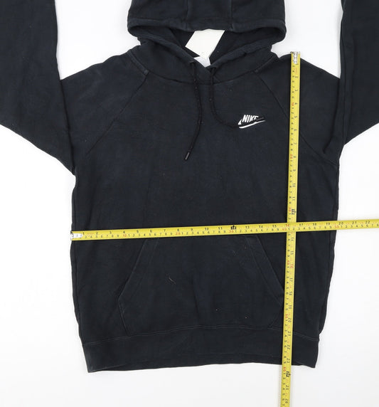 Nike Women's Black Pullover Hoodie Small Cotton Blend Sweatshirt