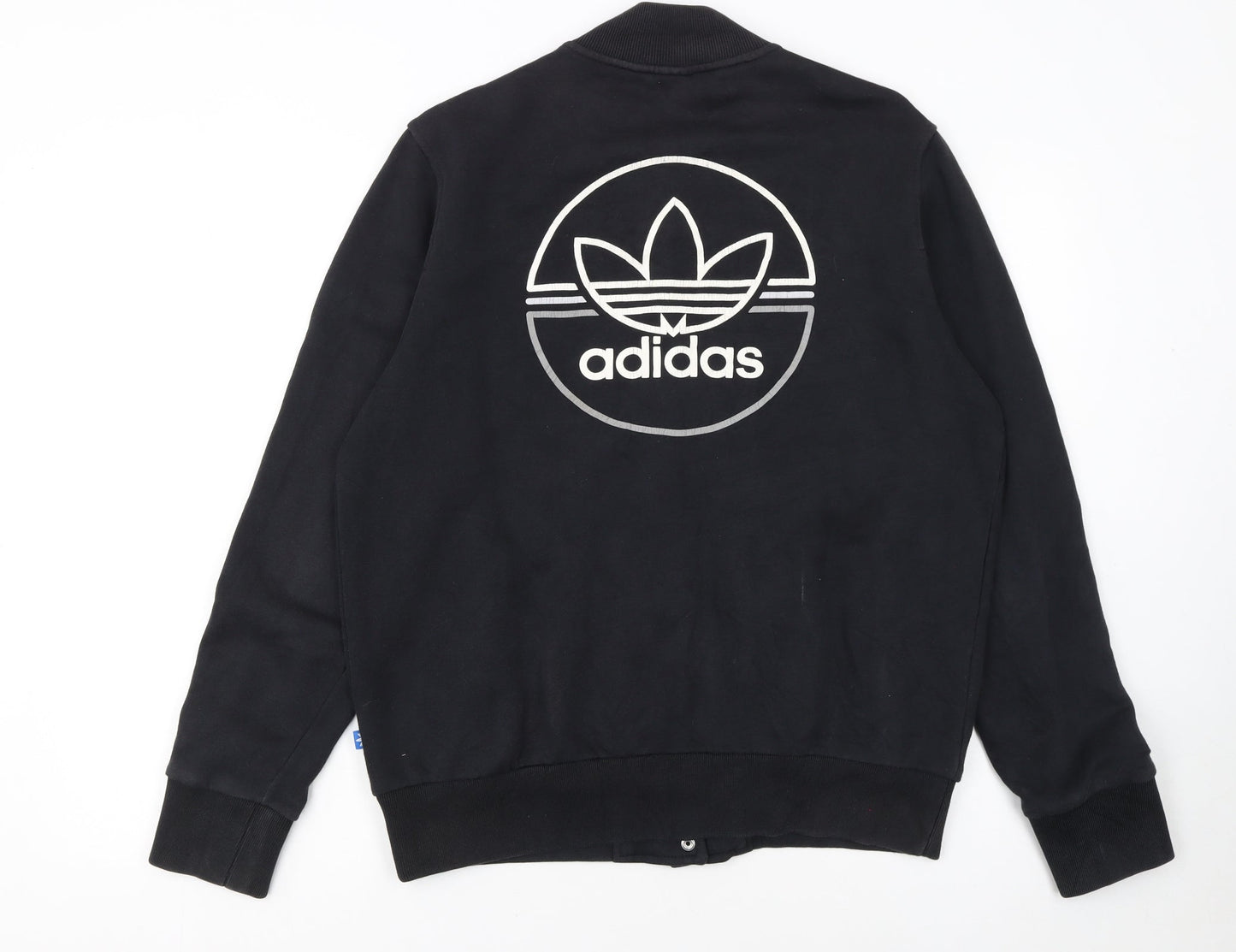 Adidas Womens Black Size 16 Varsity Jacket Cotton Blend
