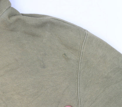 Champion Men's Green XL Pullover Hoodie with Logo Print