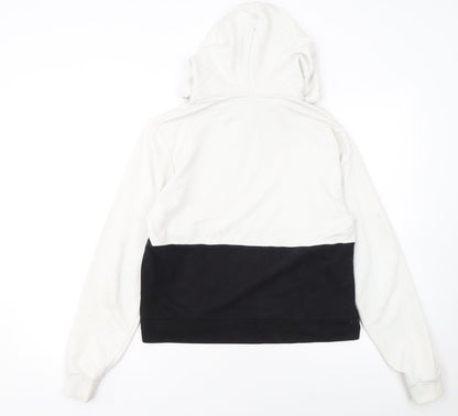 Puma Women’s White & Black Colourblock Hoodie Size S