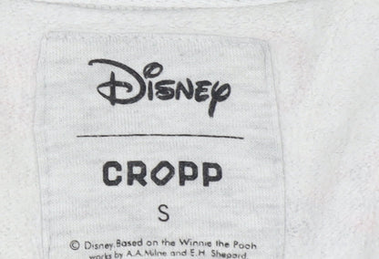 Disney CROPP Women's Grey Mickey Mouse Full Zip Hoodie Size S