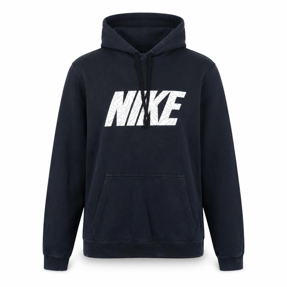 Nike Women's Black Small Pullover Hoodie with Logo Print