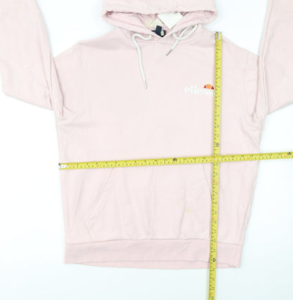 Ellesse Womens Pink Pullover Hoodie UK 14 Cotton Blend Casual