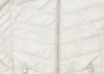 Barbour International Womens Beige Quilted Puffer Jacket UK 8
