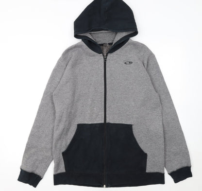 Champion Womens Grey Full Zip Hoodie XL 16-18 Fleece Lined Casual