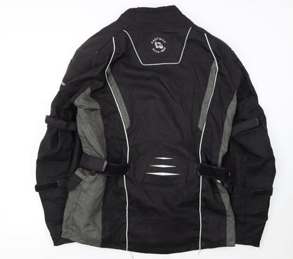 FASTWAY Men's Black XL Motorcycle Jacket Water Resistant Riding Coat