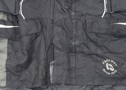 FASTWAY Men's Black XL Motorcycle Jacket Water Resistant Riding Coat